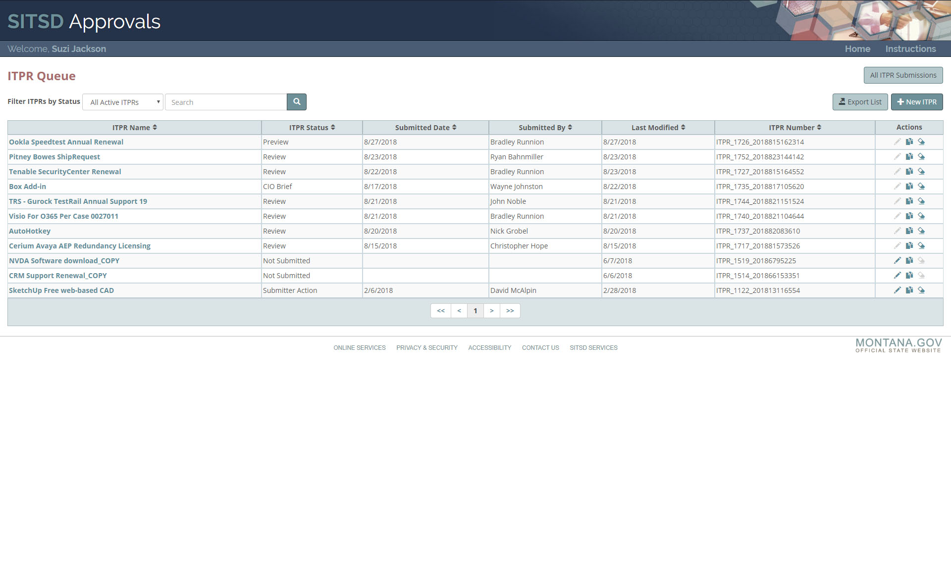 SITSD Approvals