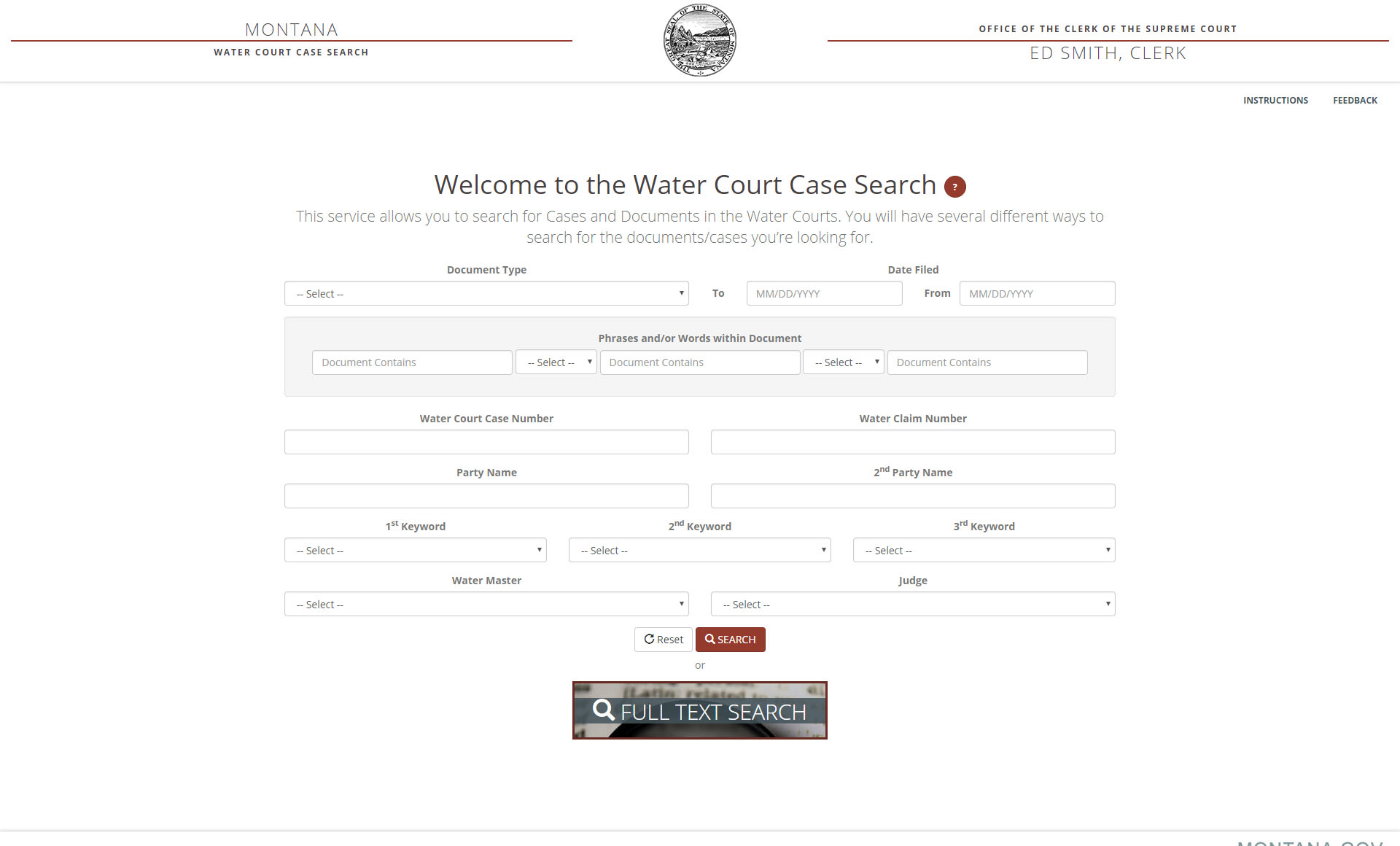 Montana Water Court Case Search