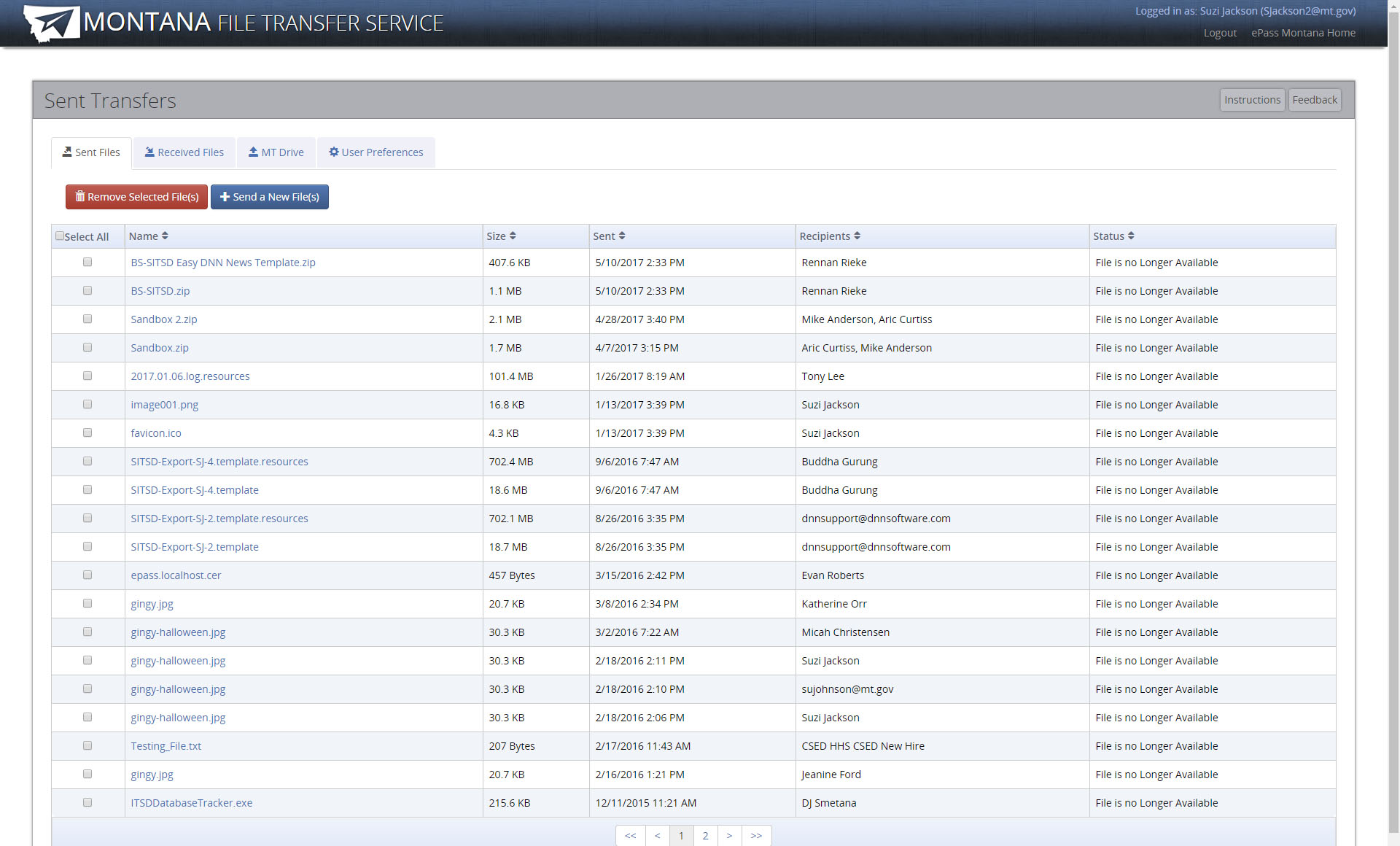 Montana File Transfer Service